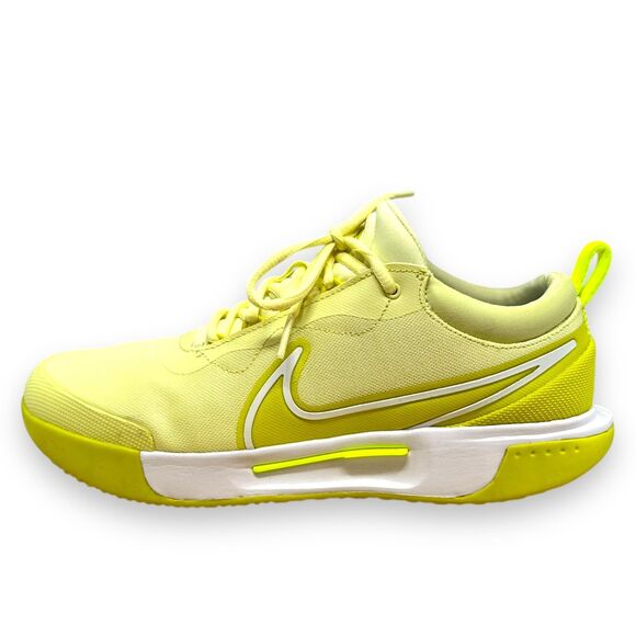 NIKE Court Air Zoom Pro Tennis Shoes Womens 8.5 Hard Court Yellow Volt Sneakers - Picture 3 of 9